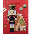 Пакет подарочный мат.лам,глиттер,3Dэл. 18х23х10см(М), Солдатик и домик, Dream Cards 210 г ПКП-9202