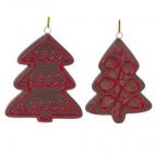Украшение новогоднее "Елка пряничная", L7 W0,6 H8,5 см, 2в.