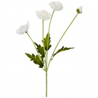 Цветок искусственный "мак белый" высота=60 см.(мал.уп=36шт/кор=504шт)