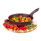 Сковорода глубокая 22 см Elan Gallery ГАРМОНИЯ ВКУСА Рубин, с несъёмной ручкой
