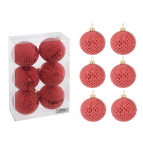 Набор из 6шт Украшение новогоднее "Шар", D 6 см, L12 W6 H17,5 см