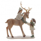 Фигурка декоративная "Олень и дети", L18 W6,5 H21,5 см