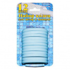 Набор пластиковых колец для штор в ванную 12шт. (голубые)