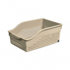 Контейнер "Лофт" хозяйственный на колесах широкий 305х210х125 мм (латте)