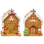 Фигурка декоративная с подсветкой "Домик пряничный", L10,5 W8,5 H14,5 см, 2в.,  LR44 2 шт.