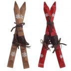 Изделие декоративное подвесное "Лыжи", L23 W7 H5 см, 2в.