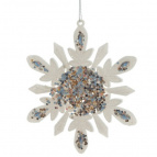 Украшение новогоднее "Снежинка", L13 W1 H14 см