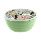 Миска "Latina" 2,1л с крышкой с декором (зеленый)