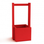 Ящик с круглой ручкой (27х13,2х12,7см), цвет: красный