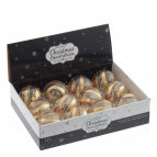 Украшение новогоднее "Шар", набор из 12-ти шт, D8 см, L35 W28 H9 см Полимерный материал