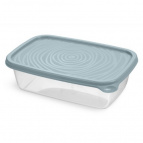 Контейнер прямоугольный "Романо" 0,9л серо-голубой С851СГОЛ