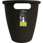 Кашпо напольное Rattan D 266мм/10 л с внутренним горшком 6 л горький шоколад