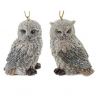 Украшение новогоднее "Сова", 2в., L5,5 W5 H8 см, 2в.