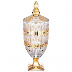 Диспенсер для напитков лимонадница lefard gold glass 4,8 л. 19*19 см. высота=52 см.