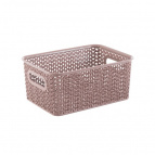 Корзинка "Вязь" 3л 235х173х105мм (розовый нюд)