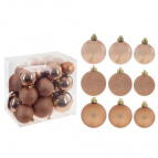 Украшение новогоднее "Шар", набор из 26-ти шт,  L9 W9 H9,5 см Полимерный материал