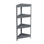 Этажерка VIKEA угловая 4-х ярусная (серый)