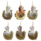 Фигурка декоративная  подвесная "Лошадка", L5,5 W2,5 H7 см, 6в.