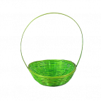 Корзина плетеная (бамбук) D-19 см H-5см зеленый