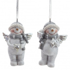 Фигурка декоративная подвесная "Снеговик", 2в., L4,5 W3,5 H6,5