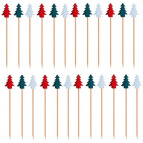 Шпажки для канапе "Новогодняя ель". Набор 24 шт. Длина 12 см.