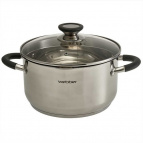 WEBBER BE-374/2 Кастрюля из нерж стали со стеклянной крышкой (d=22; 4,7 л) (4)