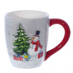 Кружка "Лесные снеговики", 400 мл, L14 W14 H11 см