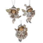 Фигурка декоративная подвесная "Ангелок", L5 W4 H6,5 см, 3в.
