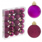 Украшение новогоднее "Шар", набор из 20-ти шт,  L3 W3 H4 см Полимерный материал