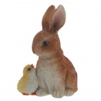 Фигурка декоративная "Заяц с цыпленком", L9 W8 H12,5 см