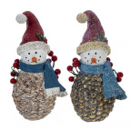 Фигурка декоративная "Снеговик", 2в., L6,5 W5 H13,5 см, 2в.