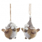 Фигурка декоративная подвесная "Птичка",   L5 W5,5 H5 см, 2в.