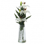 Цветочная композиция "Лилии", L14 W14 H50 см