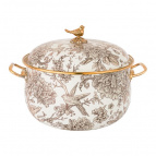 Кастрюля эмалированная agness с крышкой, серия royal garden 4,8л, диа.22см подходит для индукцион.пл
