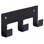 Вешалка настенная 3 крючка на холдере (черный)