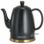 Чайник DELTA LUX DE-1021 корпус из фарфора: 1500 Вт, 1,5л  черный (6)
