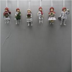 Изделие декоративное подвесное "Девочка/Мальчик",  H12 см, 6в