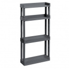 Полка VIKEA навесная 4-х ярусная (серый)