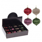 Украшение новогоднее "Шар", набор из 12-ти шт, D 8 см, L35 W25 H8,5 см Стекло