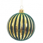 Украшение новогоднее Шар "Зеленый бархат", L11 W11 H12 см   Стеклянный