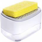 31491 Дозатор для мыла с губкой MB белый, серый