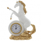 Фигурка декоративная "Лошадь" с часами (AAAx1 н/п), L16 W7,5 H23 см