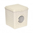 Контейнер для мелочей "Ротанг" 3л с иллюминатором (слон.кость)