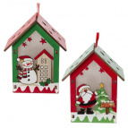 Изделие декоративное подвесное "Домик" с подсветкой, L8 W7 H10 см, 2в.