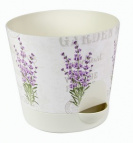 Кашпо НИКА ДЕКО D120мм 0,8л с прикорневым поливом (лаванда)