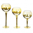 Подсвечник, набор из 3-х шт, L38 W13 H35 см