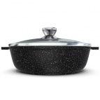 Жаровня а/пр литая 4,0л стекл/кр индукция Гранит ТМ НМП