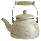 EM-1345 Чайник эмалированный с керамической ручкой 3,0л."Marble"(8)