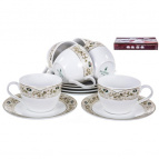 БРИСТОЛЬ СТИВЕН, набор чайный (12) 6 чашек 220мл + 6 блюдец, SUPERWHITE PORCELAIN, подарочная упаковка