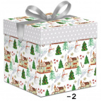 Коробка подарочная (бумага, плотность 350г/м2), L22 W22 H22 см